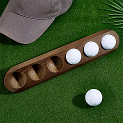 2Pcs 6-Hole Pine Wood Wall Mounted Golf Ball Organizer Stands&nbsp;AJEW-PH0006-80