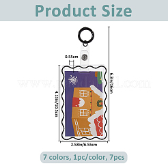 7Pcs 7 Colors Transparent Acrylic Name Card Holder&nbsp;FIND-FH0016-89