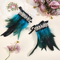 Feather Bracelets Wrist Band&nbsp;BJEW-WH20002-16A