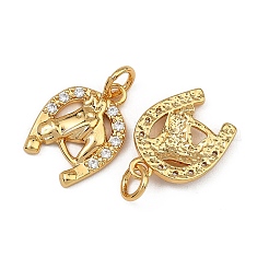 SHEGRACE Brass Micro Pave Clear Cubic Zirconia Pendants&nbsp;XGRQ4S882-748G