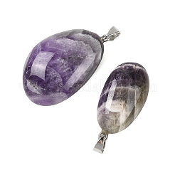 Natural Chevron Amethyst Tumbled Stone Pendants&nbsp;GG-K002-06O