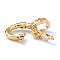 Brass Micro Pave Clear Cubic Zirconia Twister Clasps&nbsp;ZIRC-A014-07G