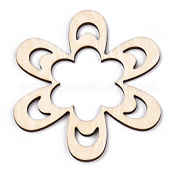 Unfinished Natural Poplar Wood Big Pendants&nbsp;WOOD-TAC0012-10