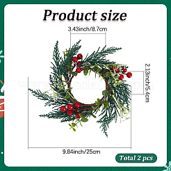 PP Plastic and Foam and Wire Christmas Wreath&nbsp;AJEW-WH20060-21