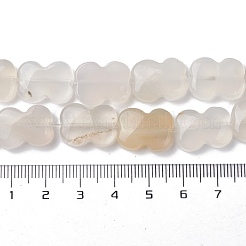 天然ホワイトアゲート瑪瑙ビーズ連売り  蝶結び  16~16.5x12.5~13x5~5.5mm  穴：1.4mm  約13個/連  8.46''（21.5センチメートル）&nbsp;G-K359-D02-01