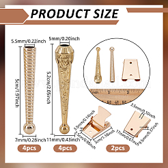 8Pcs 2 Styles Alloy Cord Ends&nbsp;FIND-NB0006-89LG