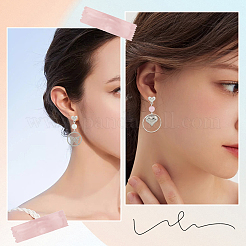 20Pcs Alloy Heart Stud Earring Findings&nbsp;EJEW-SC0001-50