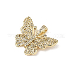 Brass Micro Pave Cubic Zirconia Pendants&nbsp;KK-R230-09G
