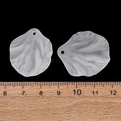 つや消しアクリルパーツ  葉のチャーム  ホワイト  29x25x2mm  穴：1.4mm  約650個/500g&nbsp;AC-CBA1E6C-01B