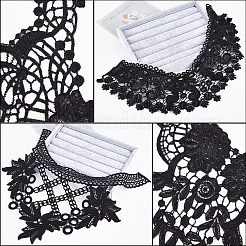 6Pcs 6 Style Milk Silk Embroidered Floral Lace Collar&nbsp;DIY-GF0005-42