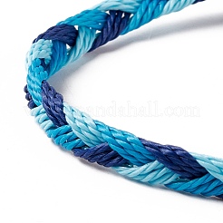 3Pcs 3 Style Plastic Braided Bead Bracelets Set&nbsp;BJEW-B065-08C