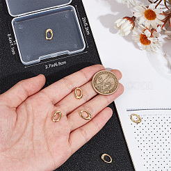 8Pcs Rack Plating Brass Spring Gate Rings&nbsp;KK-BBC0014-14