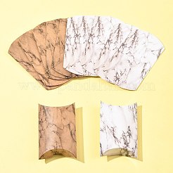 30Pcs 2 Styles Marble Printed Paper Pillow Gift Boxes&nbsp;CON-FS0001-21A