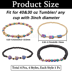Polymer Clay & Crystal Beads Cup Chain Sets&nbsp;AJEW-WH20072-35B