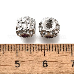 真鍮製マイクロパヴェキュービックジルコニアビーズ  カドミウムフリー＆ニッケルフリー＆鉛フリー  テクスチャ列  プラチナメッキ  カメリア  8x7.5x7mm  穴：1.4mm&nbsp;KK-M318-39P-01