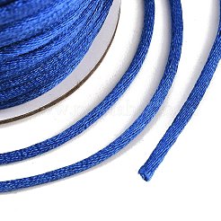 ナイロンサテンのラットテールコード  ラウンド  DIY中国結び作り用  藤紫色  2.5mm  約26.25ヤード（24m）/ロール&nbsp;FB-CBA4338-01