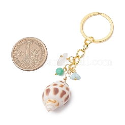 Natural Shell Pendant Keychains&nbsp;KEYC-JKC01094-03