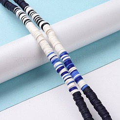 手作り樹脂粘土ビーズ連売り  ヒシビーズ  ディスク/フラットラウンド  ホワイト  6x0.2~2mm  穴：2mm  約325~330個/連  15.12~ 15.35インチ（38.4~39cm）&nbsp;CLAY-C003-01E