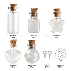 10Pcs Round Glass Bottle&nbsp;CON-FS0001-01