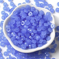 Imitation Jade Glass Seed Beads&nbsp;SEED-E001-J3x6mm-01
