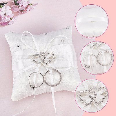 Ring Holder Pillow Wedding Ring Heart Shaped Wedding Ring Holder