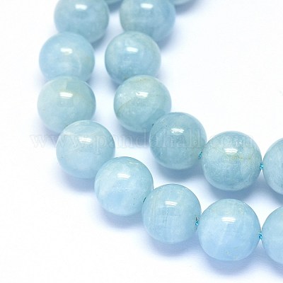 Natural Aquamarine Beads Strands&nbsp;G-F602-05-10mm-1