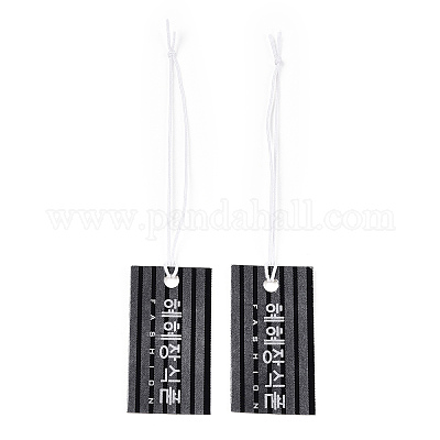 クラフト紙ペーパータグ値札タグ  長方形  グレー  33x17mm&nbsp;CDIS-R002-3-1