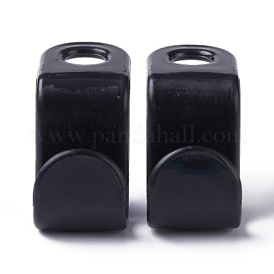 S字型多機能フック  プラスチックハンガーコネクタフック  洋服掛け用  ブラック  41x19x30mm  穴：9.5mm&nbsp;KY-C004-01D-1