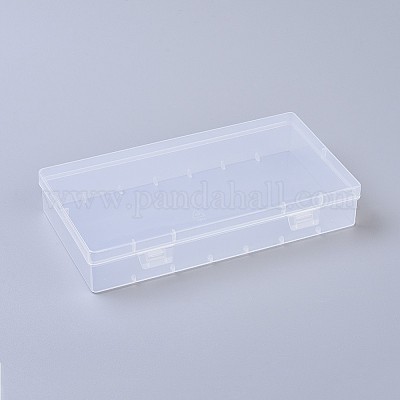プラスチック箱  ビーズ保存容器  長方形  透明  20.4x11.4x3.6cm&nbsp;CON-I008-01-1