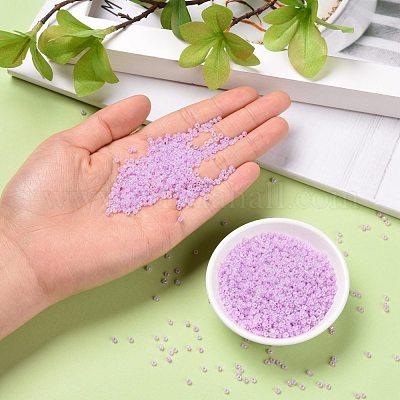 ガラスシードビーズ  セイロン  ラウンド  スミレ  12/0  2mm  穴：1mm  約30000個/ポンド&nbsp;SEED-A011-2mm-150-1