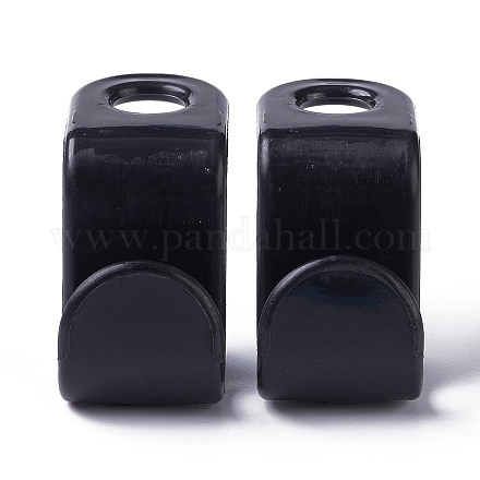 S字型多機能フック  プラスチックハンガーコネクタフック  洋服掛け用  ブラック  41x19x30mm  穴：9.5mm&nbsp;KY-C004-01D-1