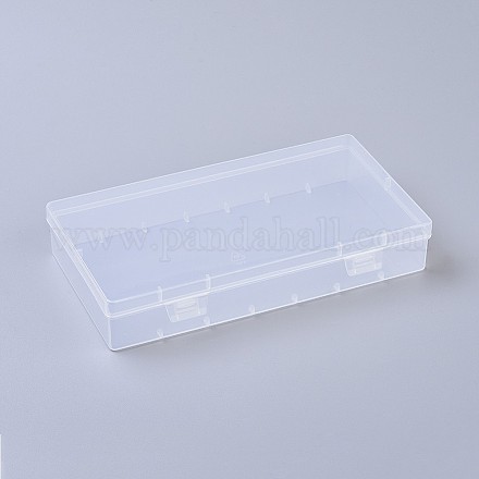 プラスチック箱  ビーズ保存容器  長方形  透明  20.4x11.4x3.6cm&nbsp;CON-I008-01-1