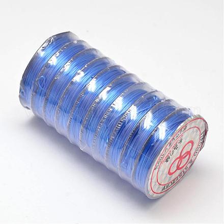 フラット弾性クリスタルストリング  弾性ビーズ糸  ストレッチブレスレット作り用  藤紫色  0.8mm  約10.93ヤード（10m）/ロール&nbsp;EW-O001-02H-1