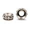 Brass Rhinestone Spacer Beads, Cadmium Free & Lead Free, Grade A, Rondelle, Platinum Metal Color, Crystal, 9x4mm, Hole: 4mm