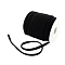 Soft Nylon Braided Cord, Elastic Piping Cord Trim, Black, 5x3mm, about 21.87 yards(20m)/roll