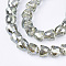 Electroplated Glass Beads, Faceted, Bell, Dark Sea Green, 10.5~11x9mm, Hole: 1mm