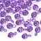 Transparent Acrylic Pendants, Faceted, Round, Blue Violet, 18x11x11mm, Hole: 4mm