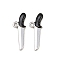Alloy Enamel Pendants, Platinum, Knife, 29x10x3mm, Hole: 2mm