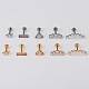 G23 Titanium Micro Pave Clear Cubic Zirconia Internally Threaded Labrets&nbsp;WG2497D-03-2