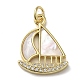 Brass Micro Pave Cubic Zirconia Pendants&nbsp;KK-Q808-06G-1