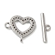 Brass Micro Pave Clear Cubic Zirconia Toggle Clasps&nbsp;KK-N254-69P-1