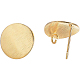 Brass Ear Stud Findings&nbsp;KK-BC0005-29G-1