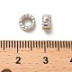 CCBプラスチックビーズフレーム  フラットラウンド  プラチナ  6x3mm  穴：1.2mm&nbsp;CCB-A001-01P-3