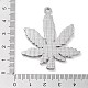 合金ペンダント  葉  プラチナ  48.5x41x2mm  穴：2.5mm&nbsp;PALLOY-S031-13B-3