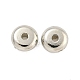 Ccbプラスチックスペーサービーズ  フラットラウンド  プラチナ  5x2mm  穴：1.2mm&nbsp;CCB-L014-02C-P-2