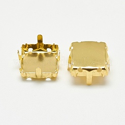 201 Stainless Steel Sew on Prong Settings&nbsp;STAS-T032-08G-14mm