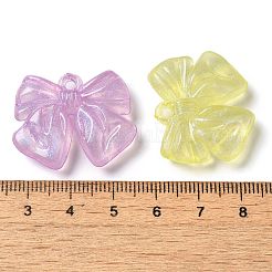 透明樹脂ペンダント  グリッターパウダー入り蝶チャーム  ミックスカラー  24x29x7mm  穴：2.5mm&nbsp;RESI-M041-14