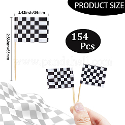 7Bags Paper Racing Flag Cake Insert Card Decoration&nbsp;AJEW-GF0012-84