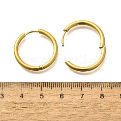 女性用304ステンレスフープピアス  イオンプレーティング（ip）  14KGP本金メッキ  23x2.5mm&nbsp;EJEW-M068-15C-G