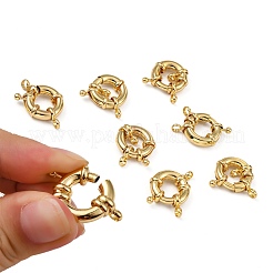 Rack Plating Brass Spring Ring Clasps&nbsp;KK-D399-A-G-NF